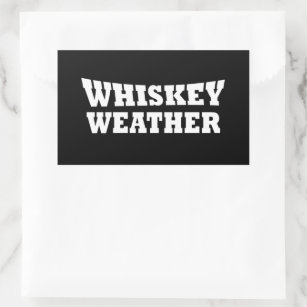 whiskey weather rectangular sticker