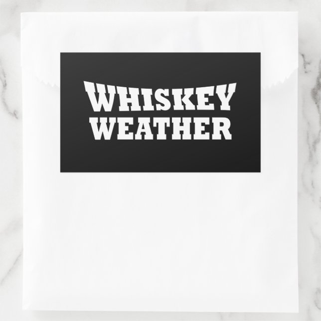 whiskey weather rectangular sticker (Bag)
