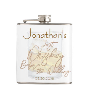 Whiskey Wedding Bachelor Party Flask