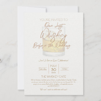 Whiskey Wedding Bachelor Party Invite