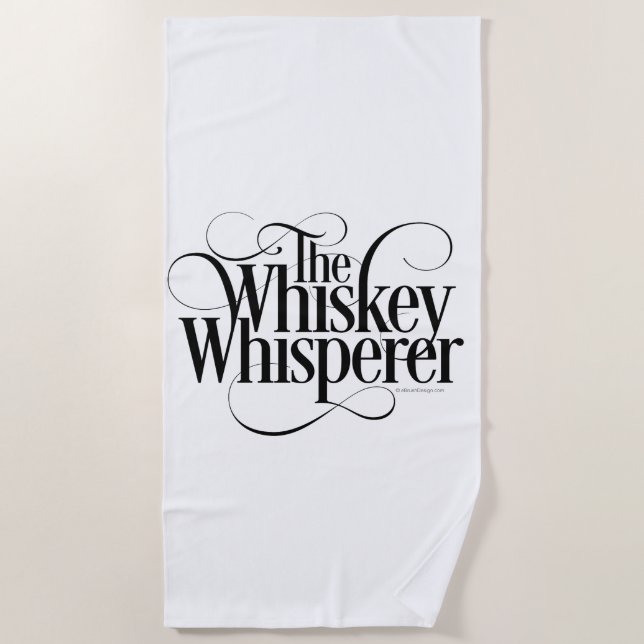 Whiskey Whisperer Beach Towel (Front)