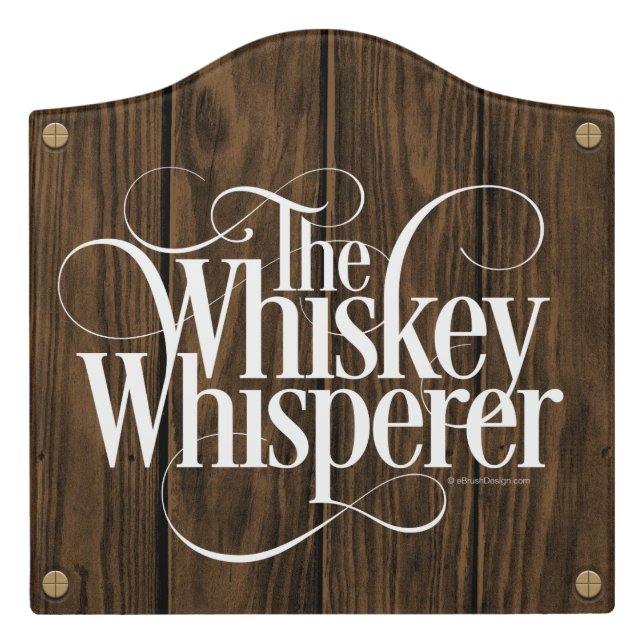 Whiskey Whisperer Door Sign (Large Crest Front)