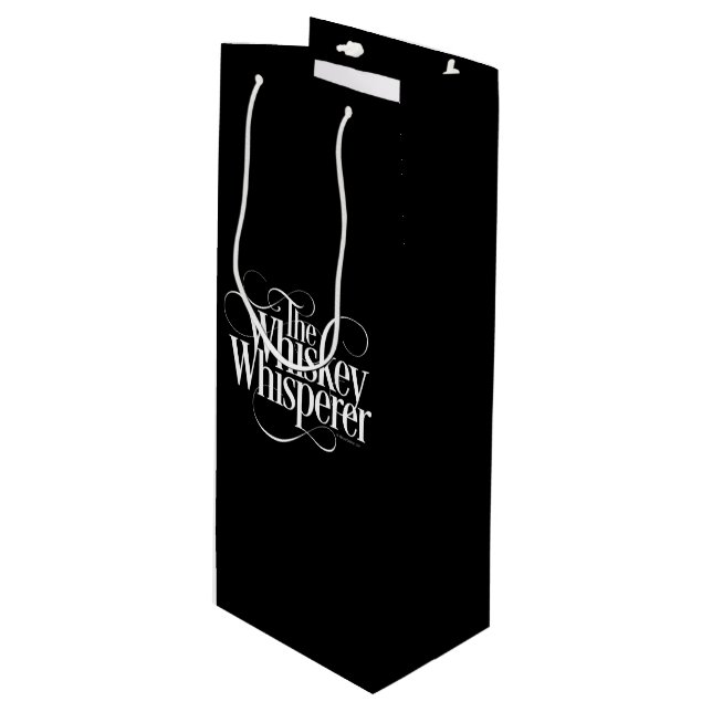 Whiskey Whisperer Wine Gift Bag (Front Angled)