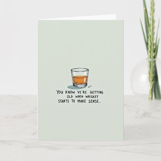 Whiskey Wisdom Fathers Day Card (Front)