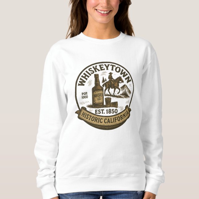 Whiskeytown – Historic California Vintage Emblem Sweatshirt (Front)