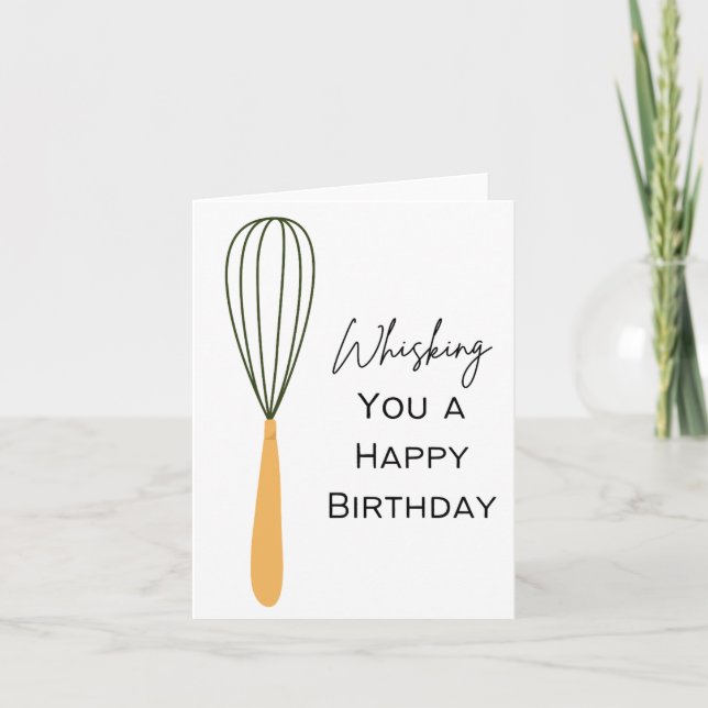 Whisking You a Happy Birthday - Pun Card (Front)