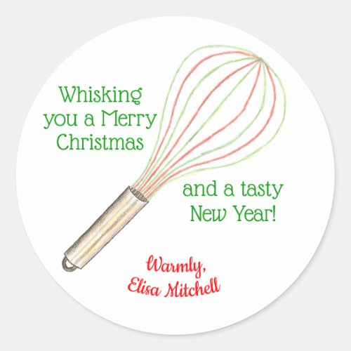 Whisking You a Merry Christmas treats label