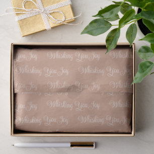 Whisking You Joy Cozy Warm Cinnamon Beige Tissue Paper