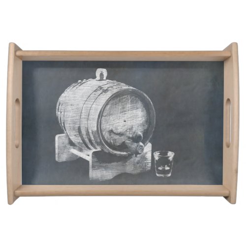 Whisky Barrel Serving Tray