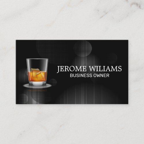 Whisky Glass  Event Planning Business Card