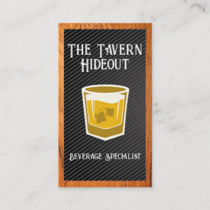 Whisky Glass Logo Bar Business Card