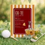 Whisky Golf Themed 40th Birthday Invitation<br><div class="desc">Fore! Looking for the perfect invitation to celebrate a golf lover's 40th birthday. Look no further! This stylish invitation features a golfer standing on a old fashioned cocktail glass with orange slices and maraschino cherry, along with the playful text "FOR-TEE and still on par!" Whether it's a milestone celebration or...</div>