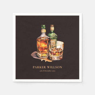 Whisky Men's Birthday Personalized Napkins