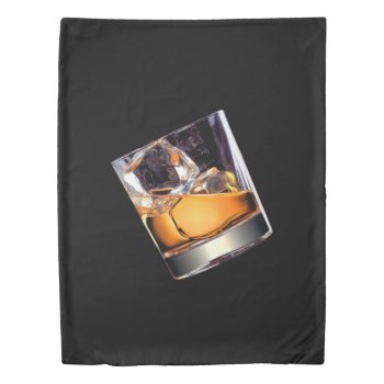 Whisky On The Rocks (1 Side) Twin Duvet Cover by FantasyPillows at Zazzle