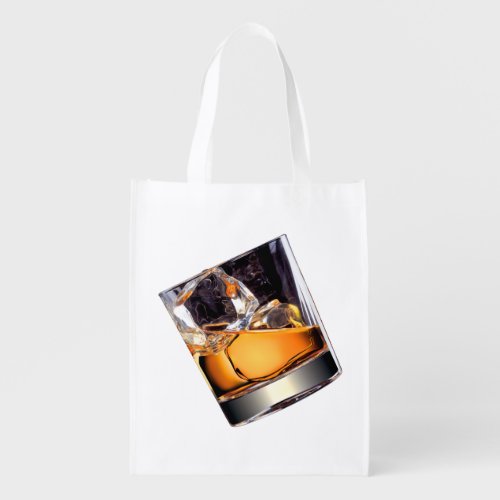 Whisky on the Rocks Reusable Grocery Bag