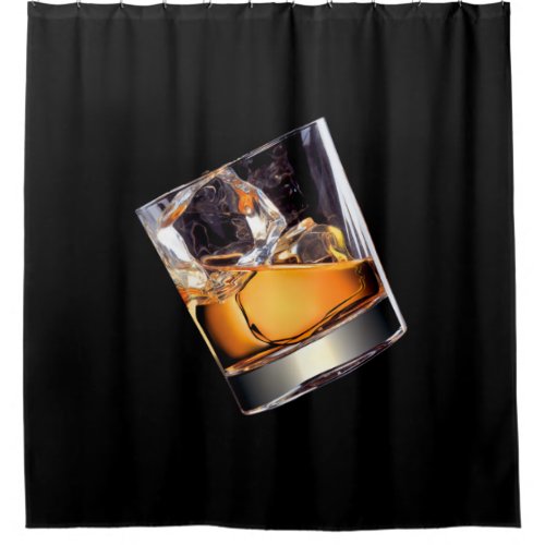 Whisky on the Rocks Shower Curtain