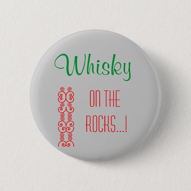 Whisky Pinback Button (Front)