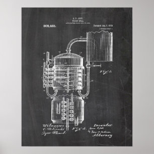 Whisky still patent poster