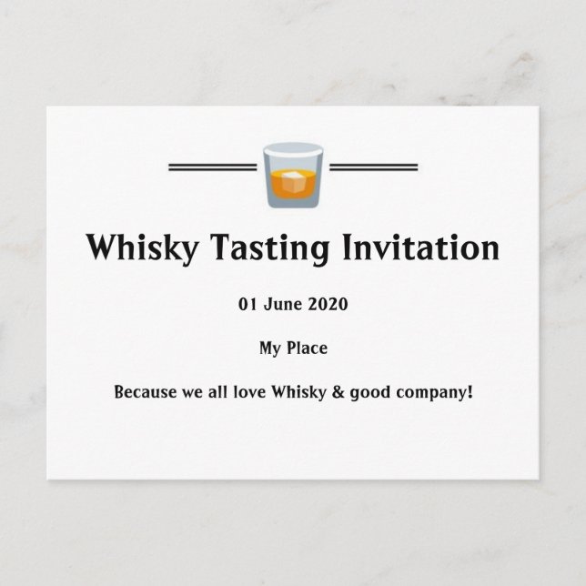 Whisky Tasting Invitation (Front)