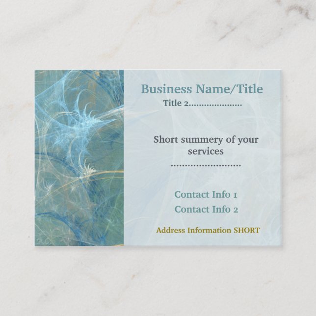 Whisper 3D Abstract Fractal REAL ESTATE ATTORNEY Business Card (Front)