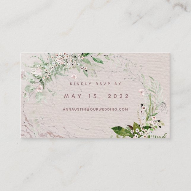 Whisper & Blush 2 Wedding Online RSVP Card (Front)