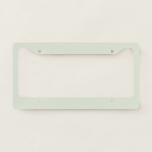 Whisper Green Solid Color License Plate Frame