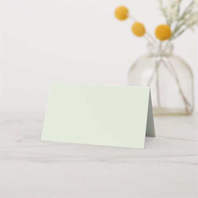 Whisper Green Solid Color Place Card (Front)