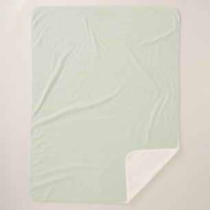 Whisper Green Solid Color Sherpa Blanket