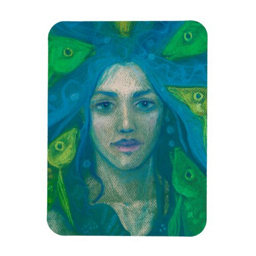 Whisper Mermaid Fish Surreal Fantasy Art Painting Magnet