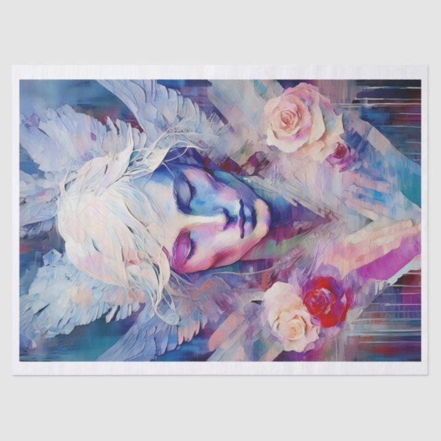 Whisper My Name, Guardian Angel, Paper Collage  (Front)