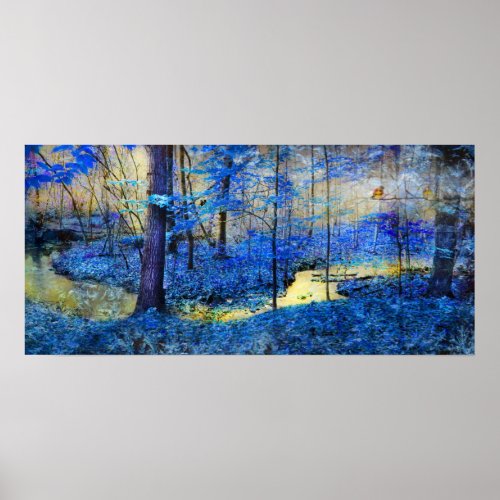 Whisper Nature landscape poster blue landscape Poster