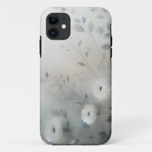 Whisper of Flowers Beautifully Muted in Watercolor iPhone 11 Case