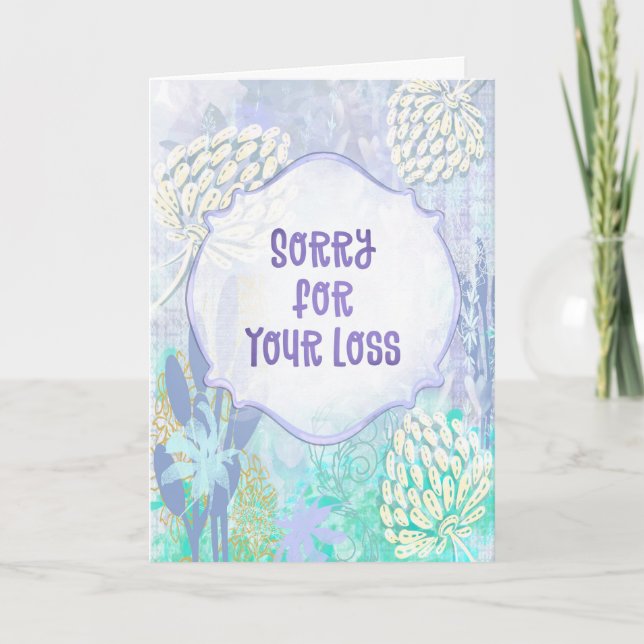 Whisper of Flowers – Sympathy Card Soft Pastels (Front)