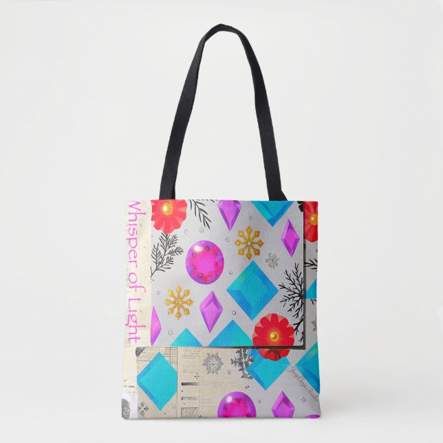 Whisper of Light Gem Pattern Tote Bag (Front)