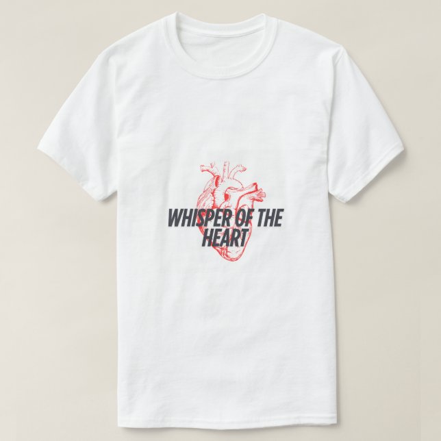 Whisper of the Heart – Elegant Minimalist T-Shirt (Design Front)