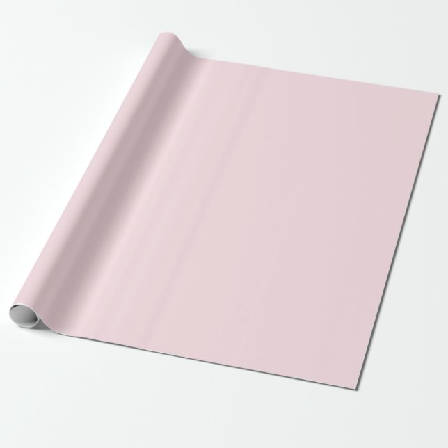Whisper Pink Solid Color Wrapping Paper (Unrolled)