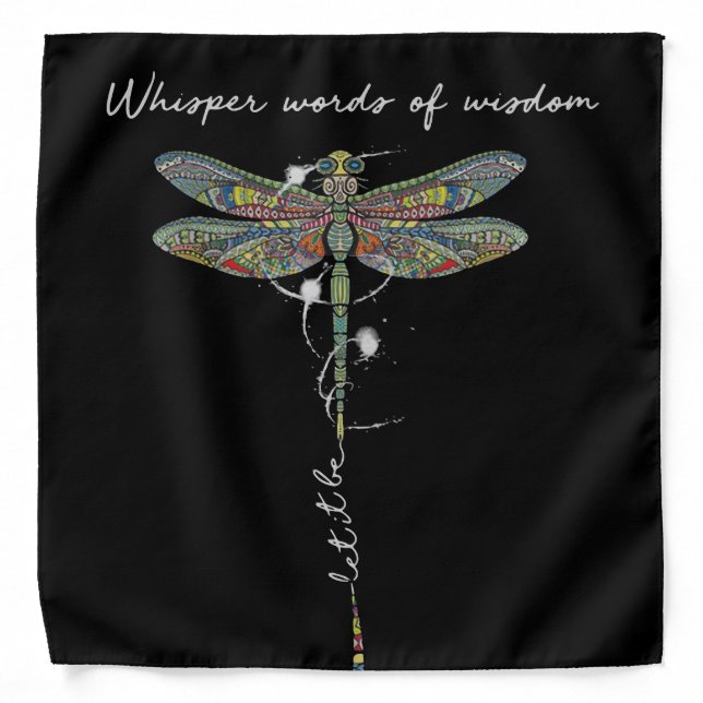 Whisper Words Of Wisdom Brocade Dragonfly Bandana (Front)