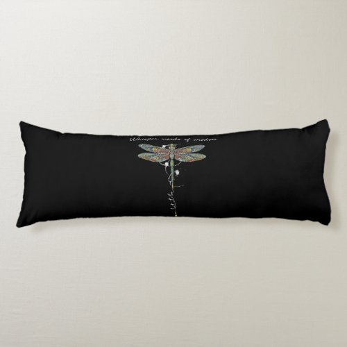 Whisper Words Of Wisdom Brocade Dragonfly Body Pillow