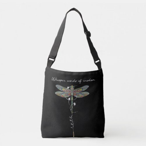 Whisper Words Of Wisdom Brocade Dragonfly Crossbody Bag