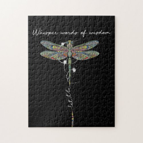 Whisper Words Of Wisdom Brocade Dragonfly Jigsaw Puzzle