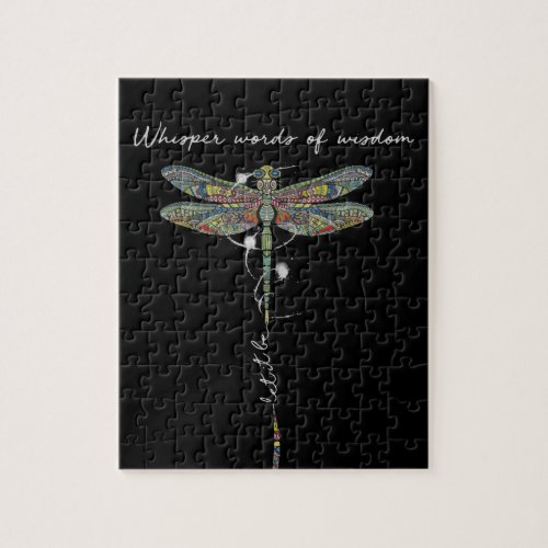 Whisper Words Of Wisdom Brocade Dragonfly Jigsaw Puzzle