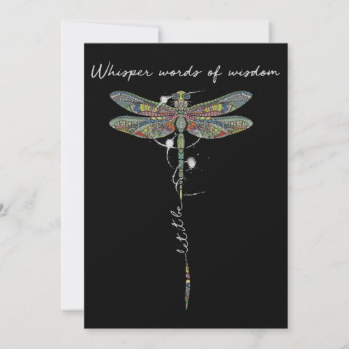 Whisper Words Of Wisdom Brocade Dragonfly Thank You Card