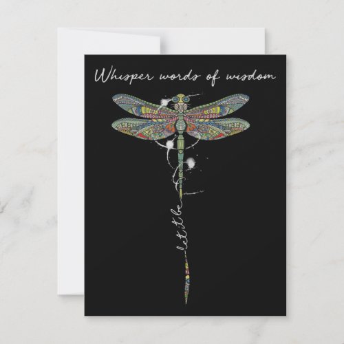 Whisper Words Of Wisdom Brocade Dragonfly Thank You Card