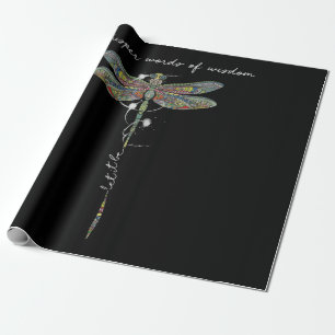 Whisper Words Of Wisdom Brocade Dragonfly Wrapping Paper