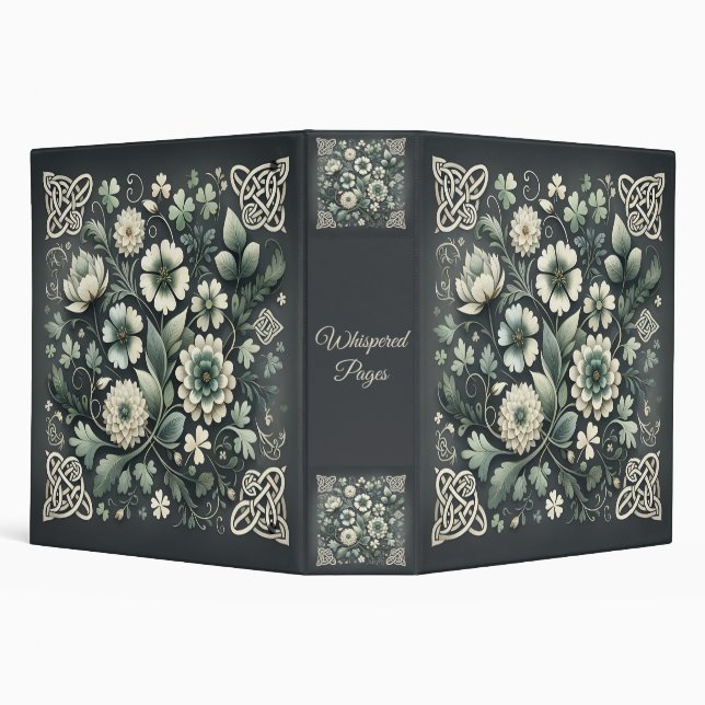 Whispered Clover Knotwork Garden 3 Ring Binder (Background)