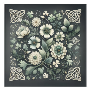 Whispered Clover Knotwork Garden Acrylic Print