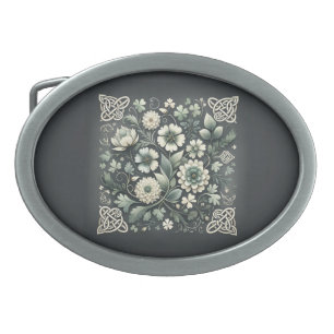Whispered Clover Knotwork Garden Belt Buckle