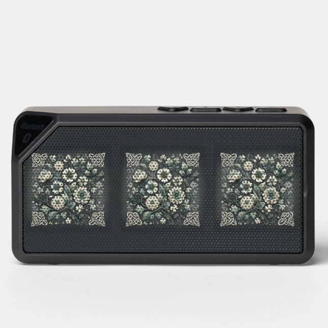 Whispered Clover Knotwork Garden Bluetooth Speaker (Front)