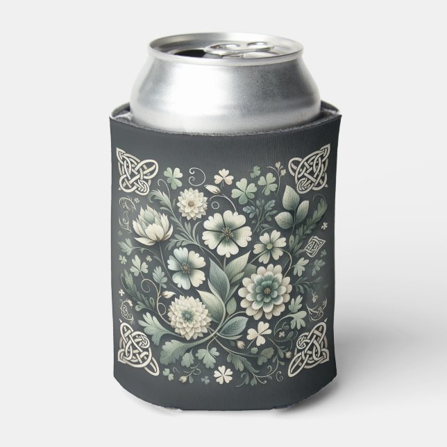 Whispered Clover Knotwork Garden Can Cooler (Can Front)