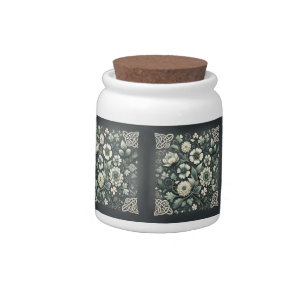 Whispered Clover Knotwork Garden Candy Jar